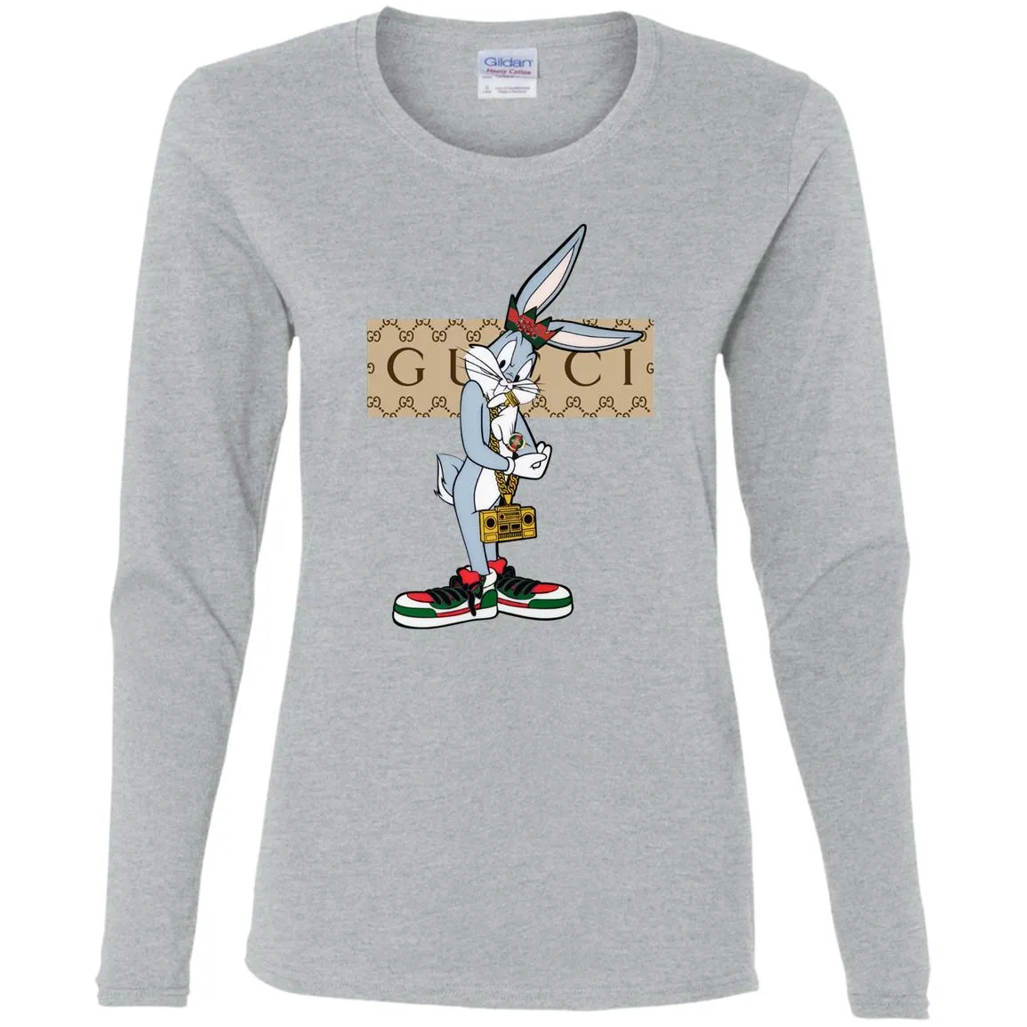 Best Gucci Rabbit T-shirt Women Long Sleeve Shirt