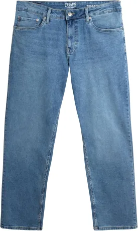 Chaps Men's Relaxed Fit Jeans - Straight Leg Stretch Comfort Denim Jeans for Men