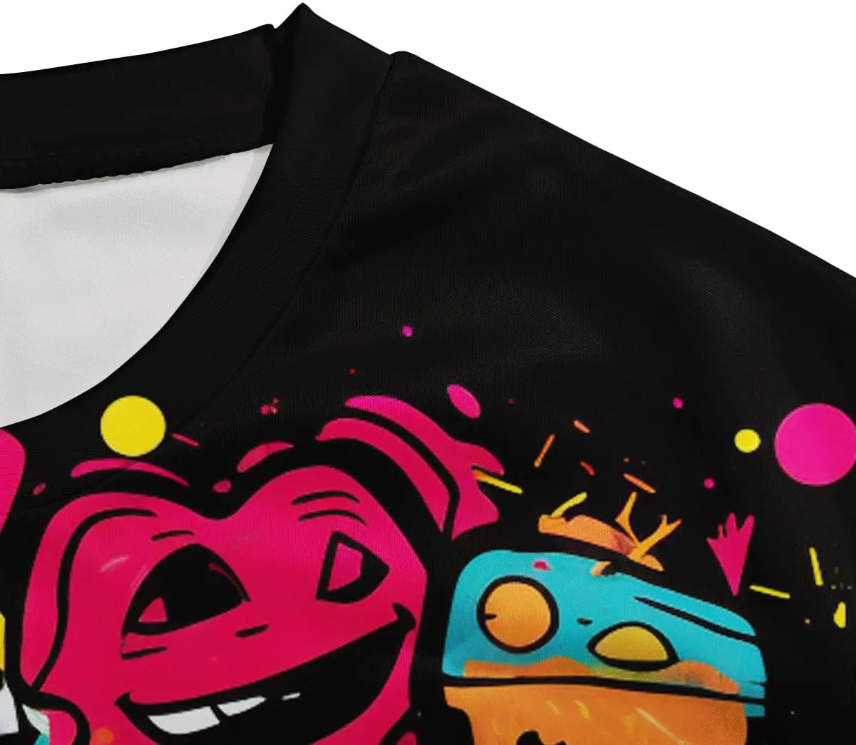 Funny Graffiti Graphic T-Shirts for Men 3D Print Smile Face Tshirt Hip-Hop Tee Top