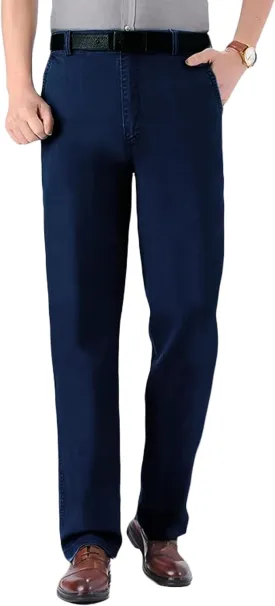 Jett Jeans for Men, Classic Straight Fit Stretch Jeans, Regular Relaxed Fit, Blue, Black