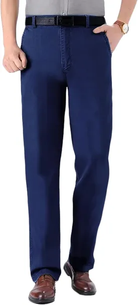 Jett Jeans for Men, Classic Straight Fit Stretch Jeans, Regular Relaxed Fit, Blue, Black