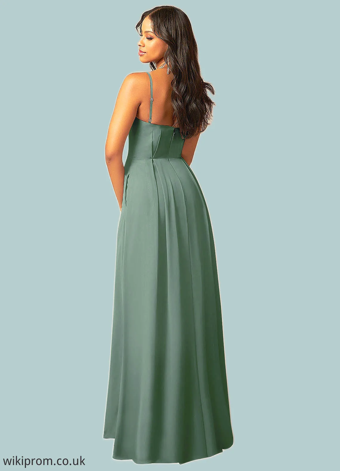 Kelsey A-Line Pleated Chiffon Floor-Length Dress SWKP0019680