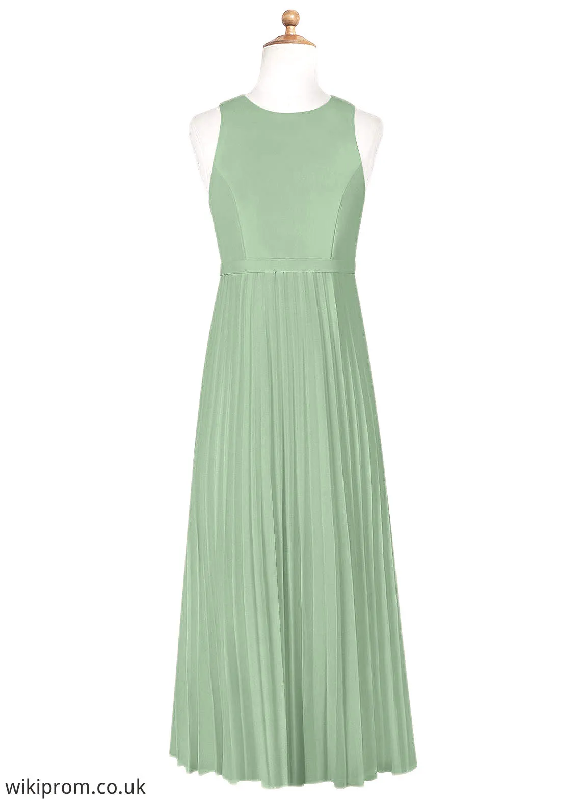 Lillie A-Line Pleated Chiffon Floor-Length Junior Bridesmaid Dress SWKP0019982