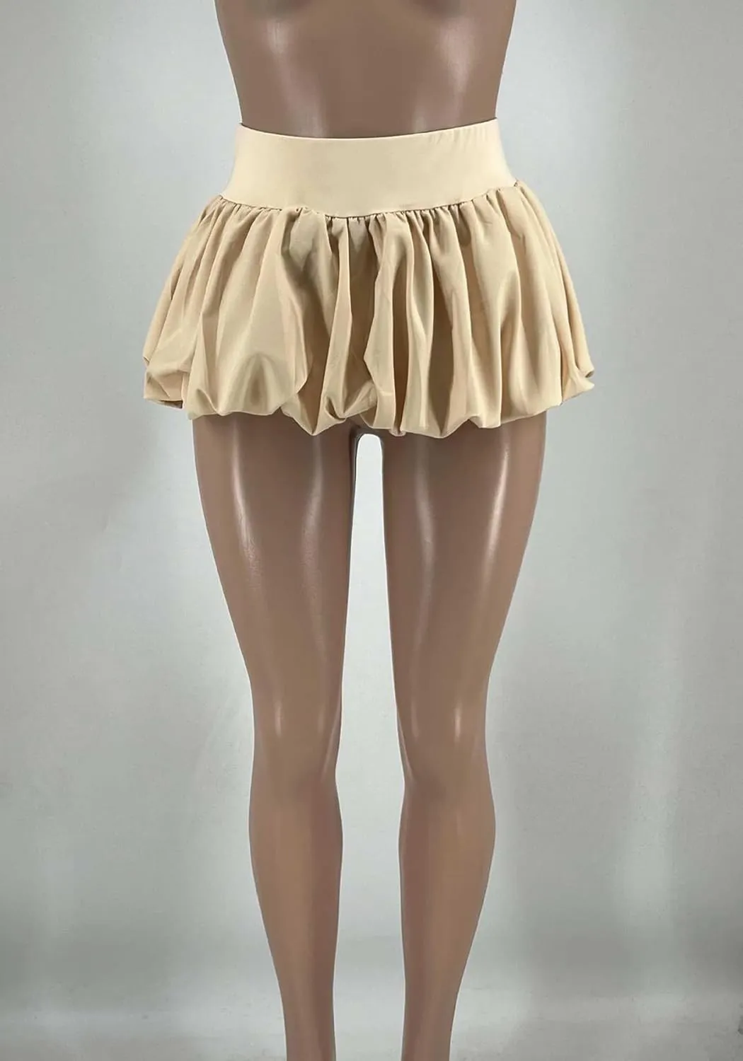 Molisry Women's Y2K Bubble Skirt Streetwear High Waisted Stretchy Cute Flared Puffy Pleated Mini Skirt 2024 Summer