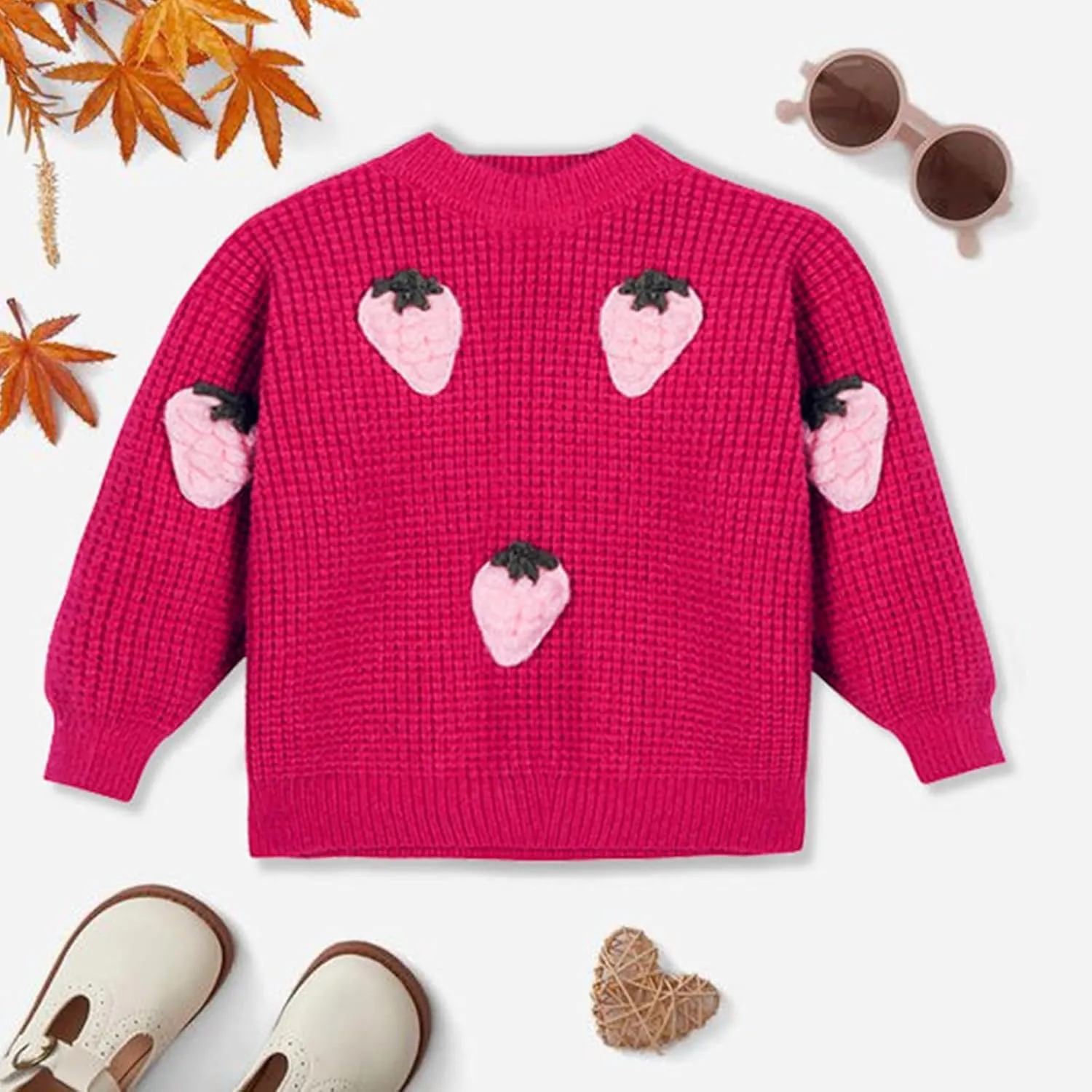 Mumetaz Toddler Baby Girl Sweaters Long Sleeve Crewneck Warm Pullover Knit Sweater Fall Winter Baby Girl Clothes