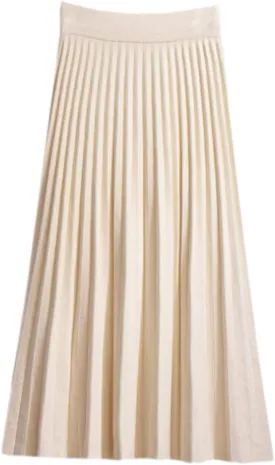 SANGTREE Women's Pleated Knit Maxi Skirt