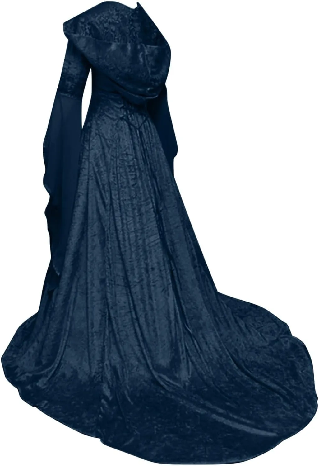 SHOPESSA Women's Gothic Dress with Hood Medieval Costume Corset Renaissance Dress Victorian Dress