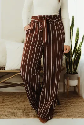 Striped Straight Pants