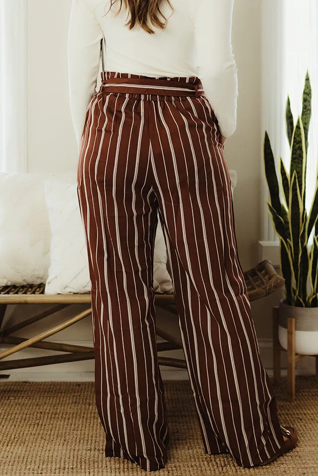 Striped Straight Pants
