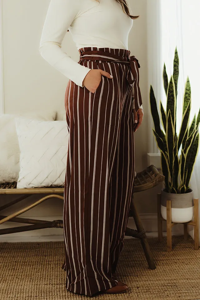Striped Straight Pants