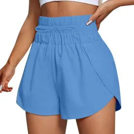 Women Casual Running Exercise Shorts Active Athletic Gym Workout Flowy Sweatpants Trendy Side Slit Casual Short Pants
