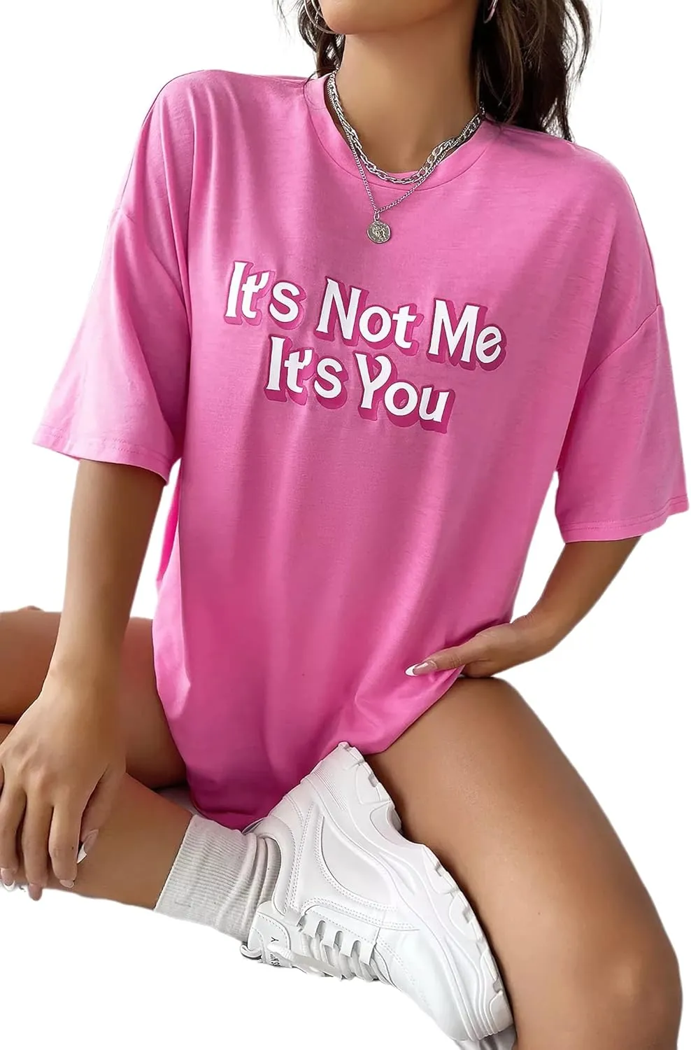 Zoyami Womens Oversized T Shirt Graphic Tee Casual Summer Loose Short Sleeve Top